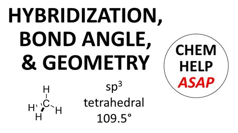 hybridization, bond angle, and atomic geometry - YouTube
