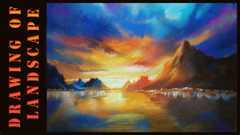 Landscape Painting - Morning in Lake - soft pastel technique ...