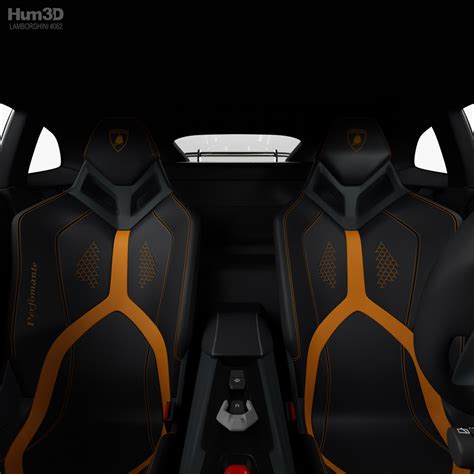 Lamborghini Huracan Performante with HQ interior 2020 3D model - Vehicles on Hum3D