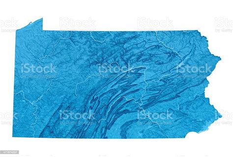 Pennsylvania Topographic Map Isolated Stock Photo - Download Image Now ...