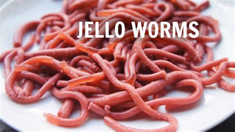 How to Make Jell-o Worms - Edible Halloween Jelly Worms - YouTube