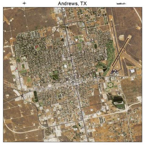 Aerial Photography Map of Andrews, TX Texas