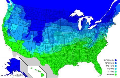 Map: How much snow does it typically take to cancel school in the U.S.?