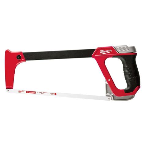 Milwaukee High-Tension Hack Saw with 12 in. 24 TPI Bi-Metal Blade and ...