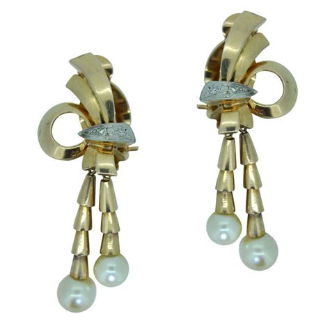 Pearl Drop Earrings - Vintage Fine Jewellery & Antique Fine Jewellery Specialists