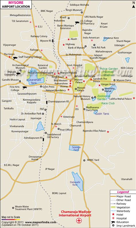 Mysuru (Mysore) Airport Map