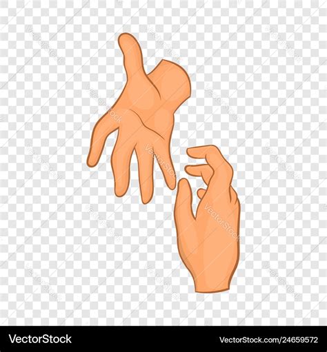 Helping Hand Cartoon 3d white human open hand holds a word