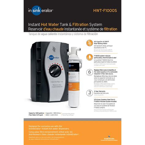 InSinkErator Hot Water Tank and Filtration System for Hot Water Dispen ...