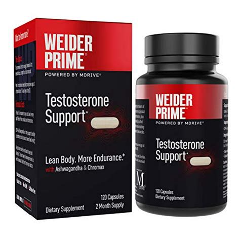 Weider Prime Testosterone Supplement for Men, Healthy Testosterone Support to Help Boost ...