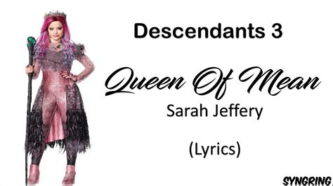 Descendants 3 - Queen Of Mean (lyrics) - YouTube