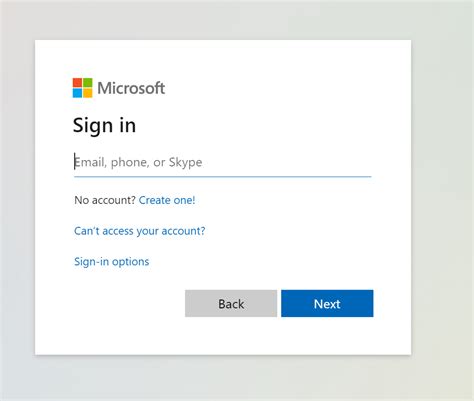 Sign up with Microsoft