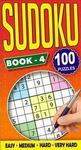 Set of Four Sudoku Puzzle Books with 100 Puzzles Each - 4120