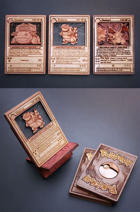 Custom Wooden Pokemon Cards - Cosmos | Pokemon cards, Cool pokemon ...