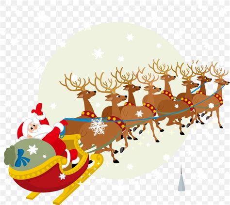 santa on sleigh clipart - Clip Art Library