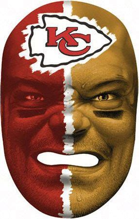 KC Chief mask | Fan face paint, Kansas city chiefs football, Chiefs ...