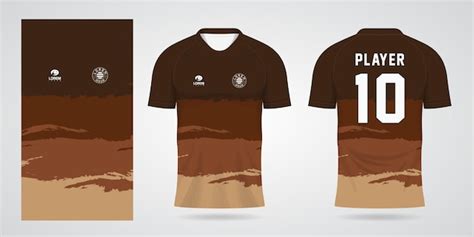 Premium Vector | Brown sports shirt jersey design template