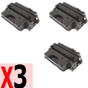 Kit c/ 3 Toner Compatível c/ Hp Ce505a 05a 505a Cf280a 80a 280a P2050 ...