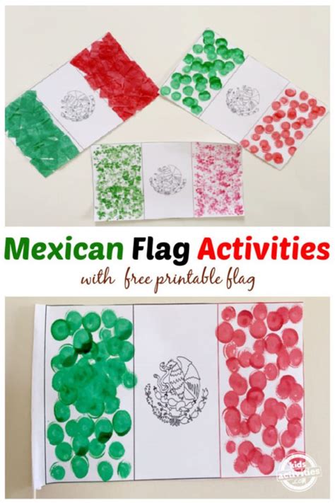 3 Fun Mexican Flag Crafts for Kids with Printable Flag of Mexico | Kids ...