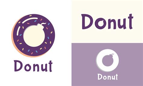 Donut logo design, combination donut and bom icon, With letter mark ...