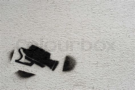 Surveillance camera graffiti. | Stock image | Colourbox