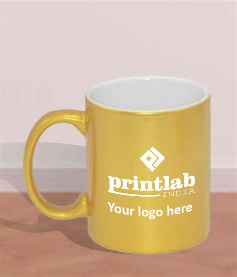 Your Own Logo Golden Mug – Printlab Gifts