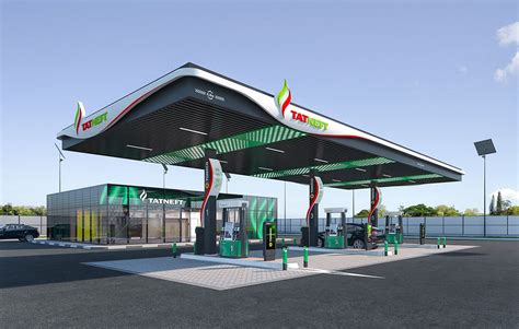 Design of gas station. on Behance | Petrol station, Filling station ...