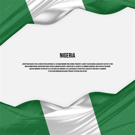 Premium Vector | Nigeria flag design. Waving Nigerian flag made of satin or silk fabric. Vector ...