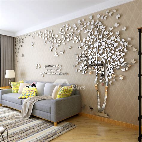 Wall Decals For Living Room Tree Acrylic Home Personalised Mirror