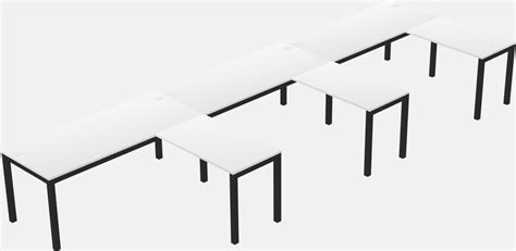 White L-Shaped Office Desk For 3 Persons - Officestock - Modern office furniture, chairs, desks ...
