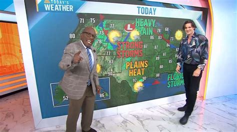 Matt Smith helps Al Roker forecast the weather on Today show