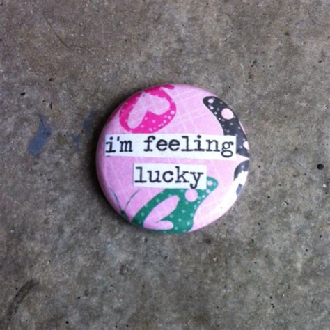 I'm Feeling Lucky Collage Pinback Button Magnet Zipper | Etsy