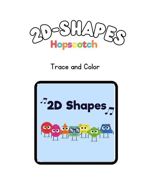 2D Shapes Trace & Color — Hopscotch