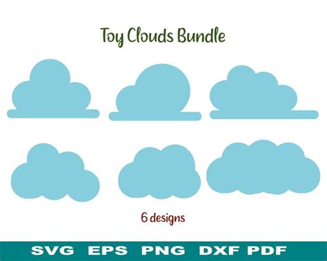 Toy Story Clouds Svg,cloud Cut Files for Nursery Wall Decor Themed Birthday Party Printable ...