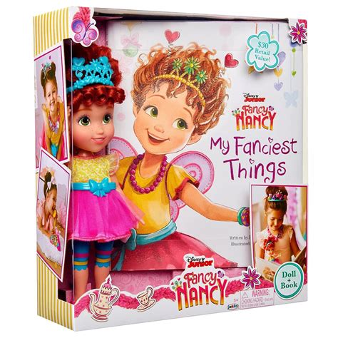 Jakks Disney Fancy Nancy Doll and Book Set Featuring "My Fanciest Things" - Learn About All The ...