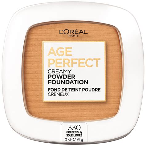 L'Oreal Paris Age Perfect Creamy Powder Foundation with Minerals, Golden Sun, 0.31 oz. - Walmart ...