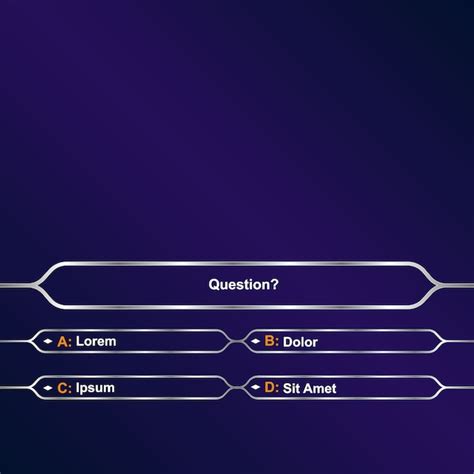 Premium Vector | Who Wants to Be a Millionaire?. Intellectual game template background