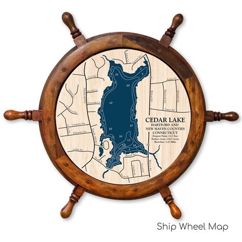 Cedar Lake Map | Wooden Maps | thirtyAXIS