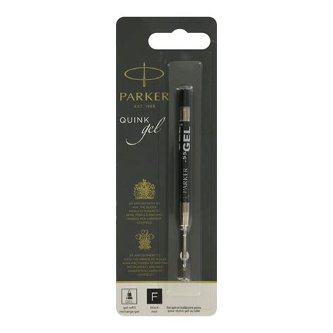 Parker Quink Ballpoint Pen Gel Ink Refill, 0.5mm, Fine Tip, Black Ink ...