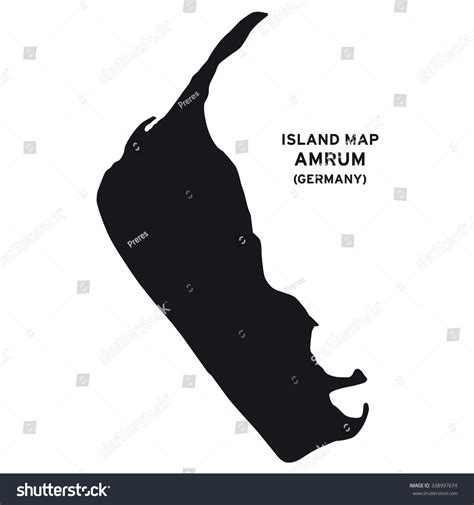 Island Map Amrum Germany Stock Vector (Royalty Free) 338997674 ...