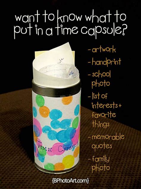 Articles + Resources for Parents - Betsy's Photography | Time capsule kids, Time capsule, How to ...