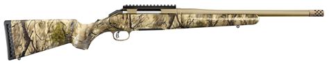 Ruger American Compact Go Wild 243 Rifle, Burnt Bronze, Threaded Barrel ...