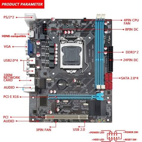 Buy MACHINIST H55 LGA 1156 Motherboard With Intel Core i5 760 CPU DDR3 8GB(2*4g）RAM Online!