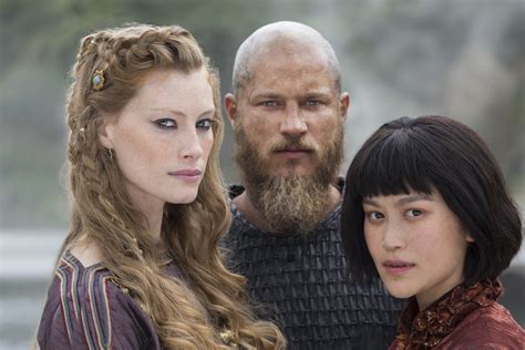 Vikings Season 4 Aslaug, Ragnar Lothbrok and Yidu Official Picture - Vikings (TV Series) Photo ...