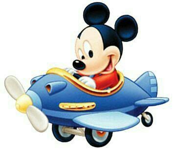 Mickey flying on the airplane Theme Mickey, Mickey Mouse Art, Mickey ...