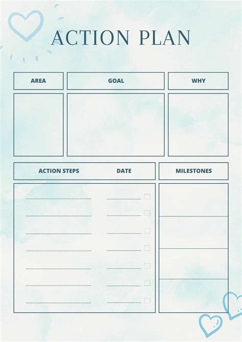 Free Printable Action Plan Templates [Supercharge Your Productivity]