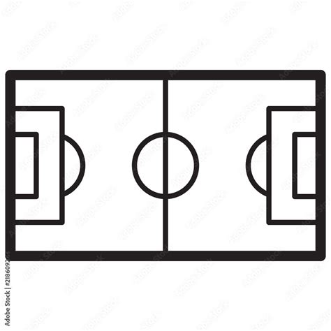 Simple Soccer Field Pitch Related Vector Line Icon. Outline Style. Editable Stroke. 128x128 ...