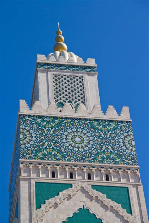 Hassan II Mosque Interior - Ceiling Stock Photo - Image of ...