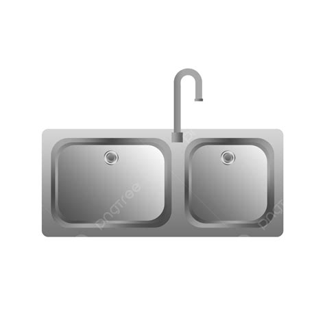 Kitchen Sink PNG Picture, Kitchen Sink Cartoon Illustration, Stainless Steel Sink, Cartoon ...