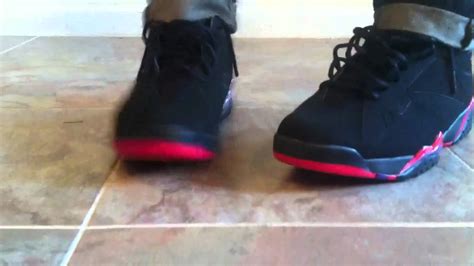 2012 jordan 7 retro "raptor" ON FEET - YouTube