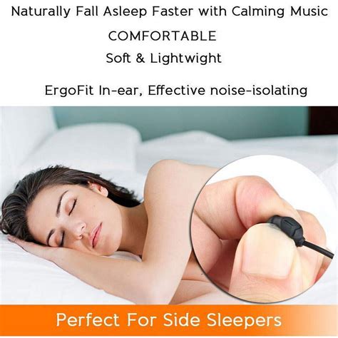 Sleep Earphone Anti-Noise In-Ear Ultra-Soft Headphones Earbuds Headset ...